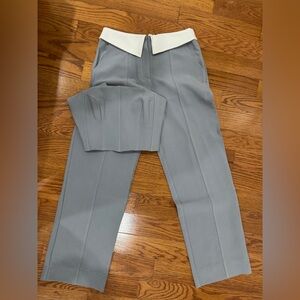 Gray High-Waisted Pants with Matching Corset